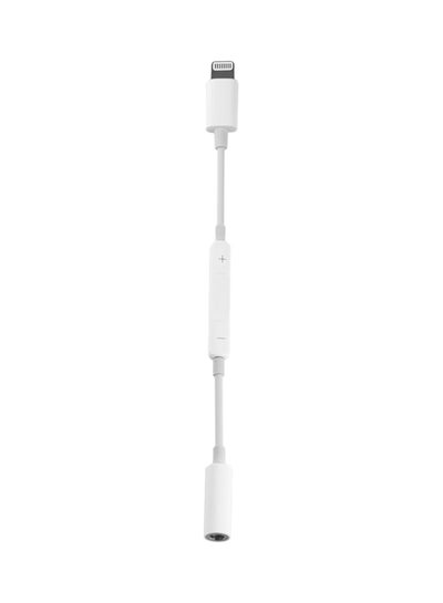 Buy Lightning To 3.5 mm Headphone Jack Adapter White in UAE