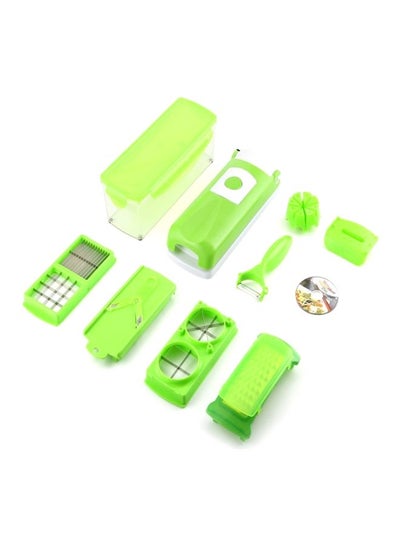 Buy 12-Piece All-In-One Vegetable Slicer Green/White/Clear in Egypt