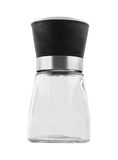 Buy Pepper Salt Spice Mill Grinder Black/Clear/Silver 5x5x13centimeter in UAE