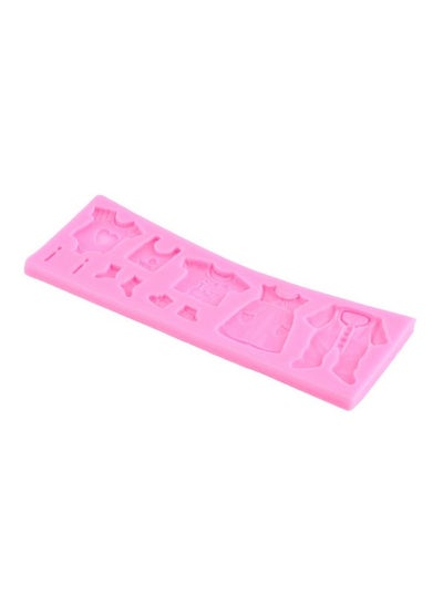 Buy 3D Clothes Shaped Fondant Mould Pink 17x6x0.7centimeter in UAE