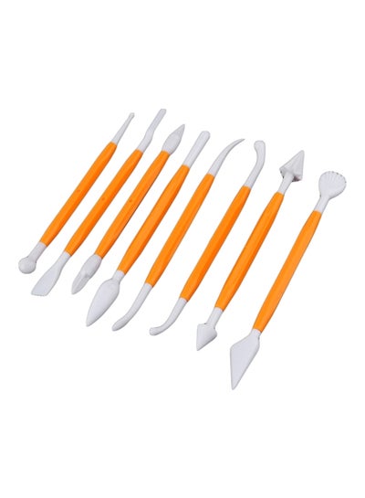 Buy 8-Piece Cookie Decorating Set Orange/White 14x16centimeter in UAE