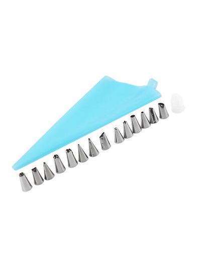 Buy 16-Piece Cake Decorating Tool Set Blue/Silver 28x18x0.5centimeter in Saudi Arabia