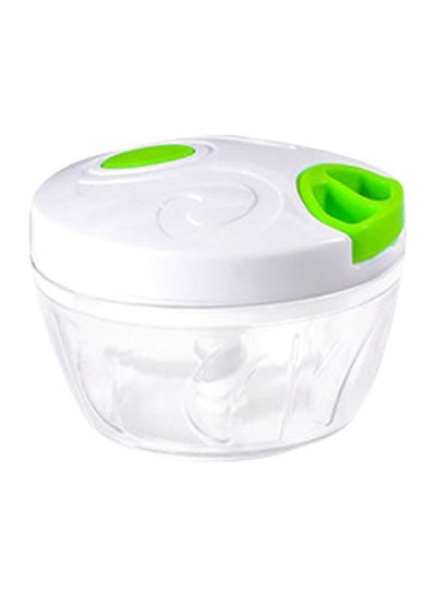 Buy Manual Meat Slicer Chopper White/Green/Clear 13x13x10centimeter in UAE