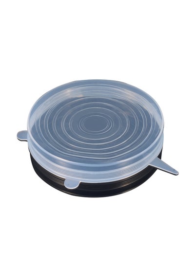 Buy 6-Piece Vacuum Seal Bowl Cover Clear in Saudi Arabia