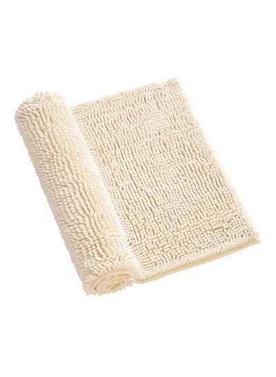 Buy Microfiber Anti-slip Water Absorbent Rug Beige 26.50x11.50x18.00cm in Saudi Arabia