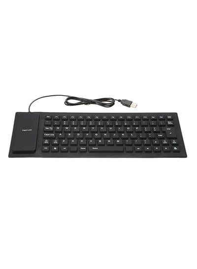 Buy 85 Keys Foldable Flexible Rollup Usb Wired Silicone Keyboard Black in Saudi Arabia