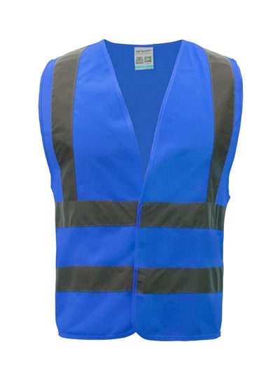 اشتري High Visibility Reflective Safety Work Vest With Multiple Pockets أزرق 0.15 كغم في الامارات