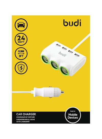 Buy USB Car Charger White in Saudi Arabia