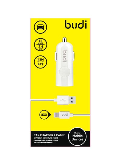 Buy USB Car Charger White in UAE
