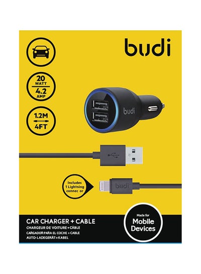 Buy USB Car Charger Black in Saudi Arabia