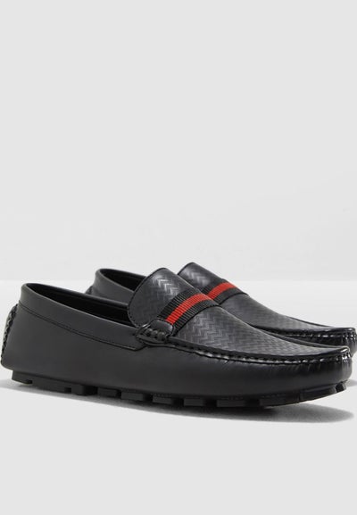 Buy Tape Detail Moccasins Black in UAE