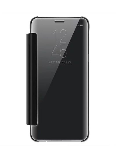اشتري Luxury Clear View Mirror Case Flip Cover For Galaxy S9 Plus أسود في السعودية