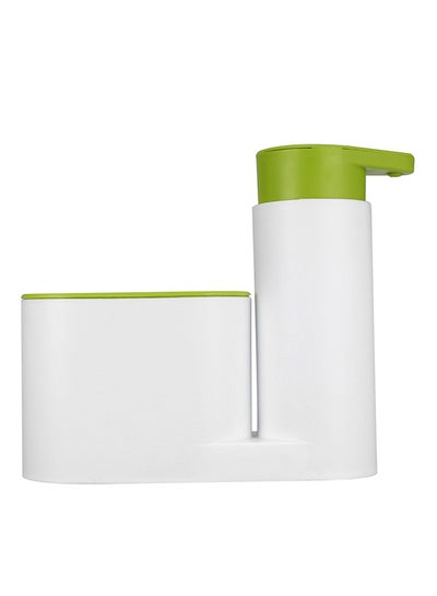 Buy Liquid Soap Shampoo Dispenser White/Green 18x6x16.5centimeter in UAE