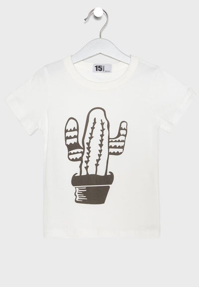 Buy Cactus Graphic T-Shirt White in Saudi Arabia