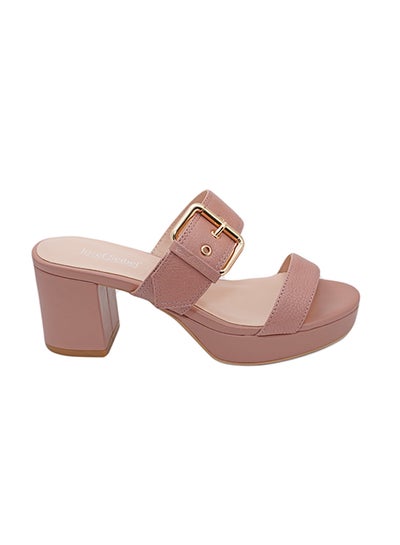 Buy Heeled Casual Sandals Pink in UAE