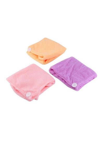 Buy Hair Drying Towel Multicolour 60x20x3cm in Saudi Arabia