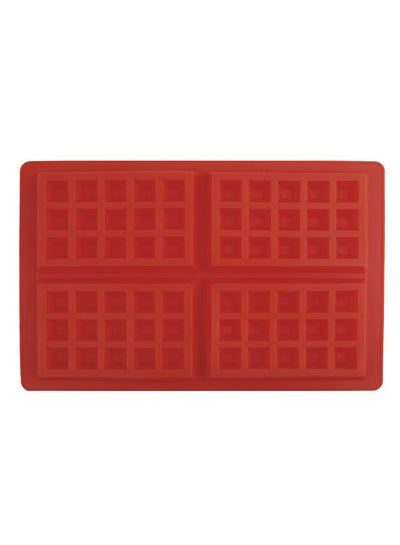 Buy 4-Cavity Waffles Cake Chocolate Pan Red 27 x 18 x 2cm in Egypt