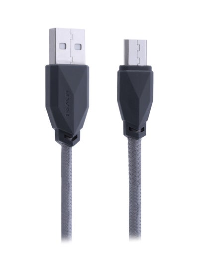 Buy Micro USB Data Cable Grey/Black in Saudi Arabia