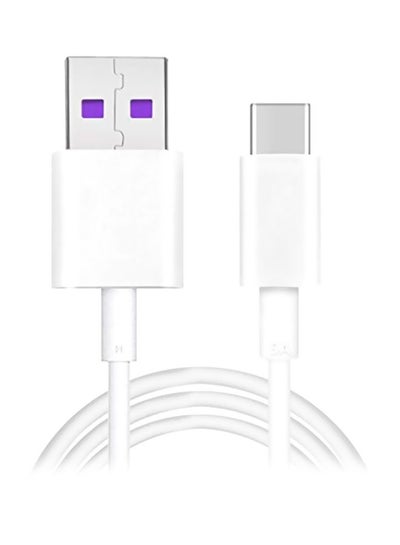 Buy Type-C 5A Data Sync Fast Charging Cable White in UAE