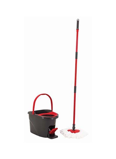 Buy Long Handle Mop With Bucket Red/Black/White in UAE
