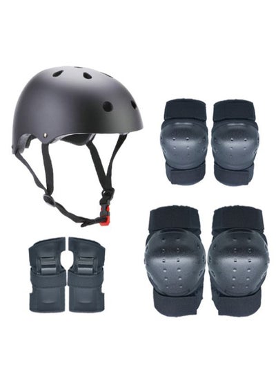 Buy 7-Piece Protection Gear Wrist Knee Pads And Helmet Set 50-54centigram in Saudi Arabia