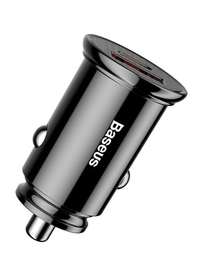 اشتري Circular Dual USB Car Charger أسود في الامارات