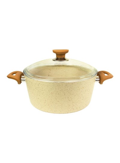 Buy Granite Cooking Pot Beige 20x11x20cm in Saudi Arabia