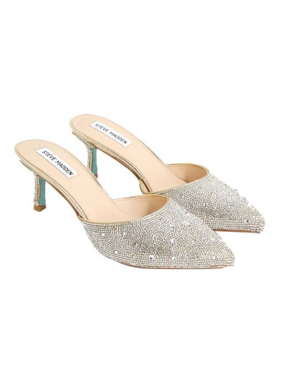 embellished mid heels