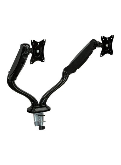 Buy Dual Desk Clamp Monitor Mount Stand Black in UAE