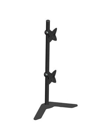 Buy Adjustable Dual Monitor Desk Mount Black in UAE