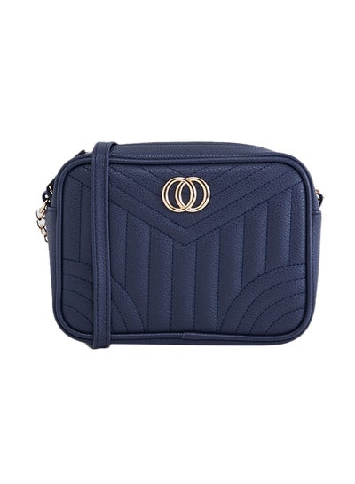 Buy Quilted Crossbody Bag Navy Blue in UAE