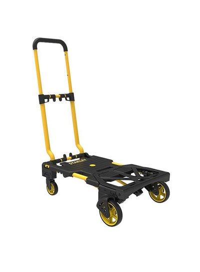 Buy 2-In-1 Folding Hand Truck Black/Yellow 44x49x98cm in Saudi Arabia