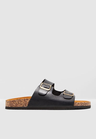 Buy Flossy Footbed Sandal Black in Saudi Arabia