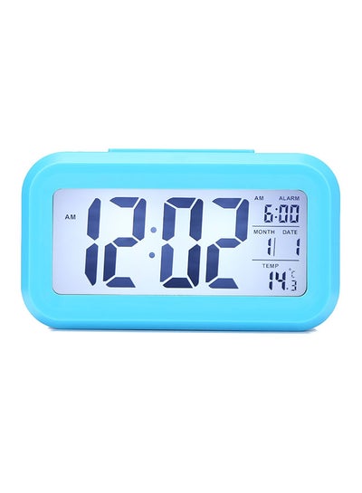 اشتري Digital Lcd Display Alarm Clock With Backlight Deep Sky Blue One Size في مصر