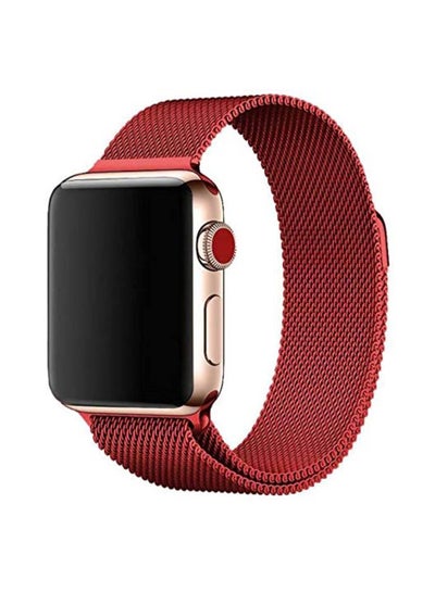 اشتري Stainless Steel Milanese Loop Replacement Strap For Apple iWatch Red في مصر