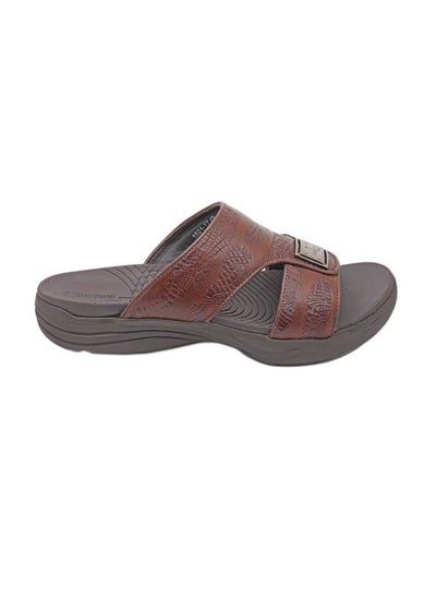 Buy Flat Arabic Sandal Brown/Black in UAE