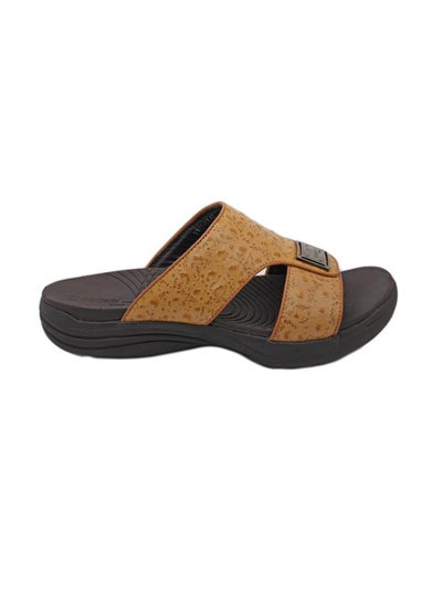 Buy Flat Arabic Sandal Brown/Black in UAE