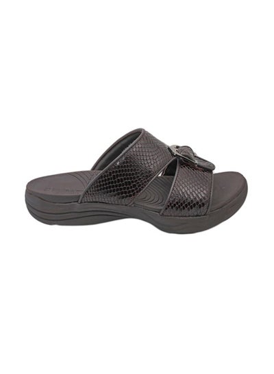 Buy Flat Arabic Sandal Brown/Black in UAE