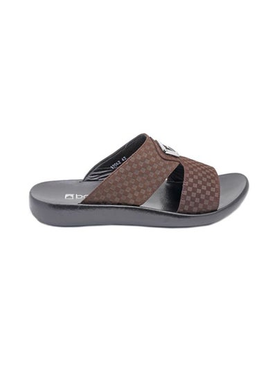 Buy Flat Arabic Sandal Brown/Black in UAE