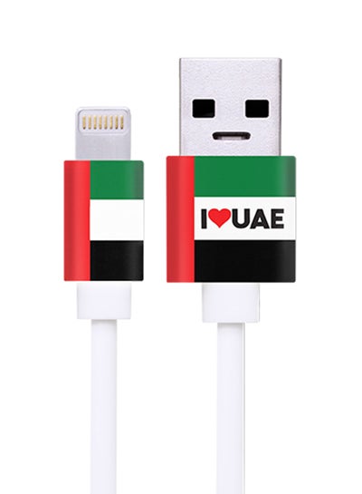 Buy I Love UAE Lightning To USB Cable White in UAE