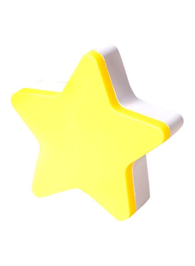 Buy Star Shaped Night Lamp Yellow/White 8 x 3cm in UAE