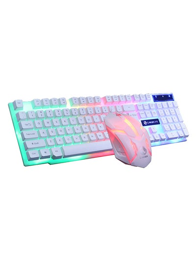 Buy Wired Rainbow LED Gaming Keyboard And Mouse Set in UAE