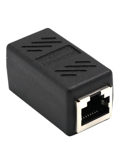 Buy RJ45 Female to Female Network Ethernet LAN Connector Adapter Coupler Extender Black in Saudi Arabia