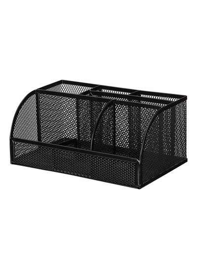 Buy Desk Organizer Metal Mesh Black in UAE