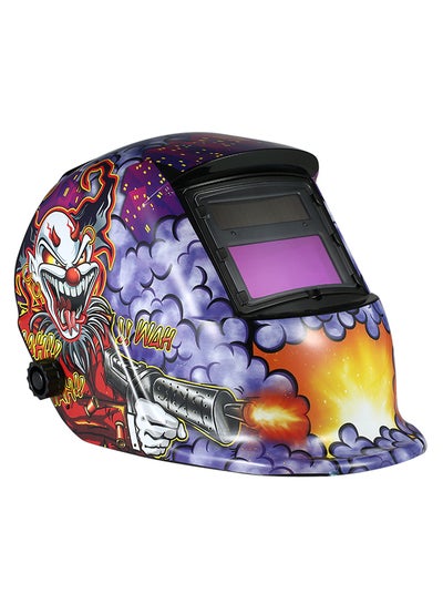 Buy Industrial Solar Power Auto Darkening Grinding Joker Design Helmet Welding Equipment Multicolour in Saudi Arabia