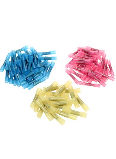 Buy 100-Piece Solder Seal Wire Butt Connector Terminals Multicolour in UAE