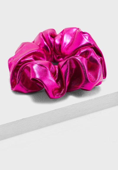 Buy Metallic Scrunchie Pink in Saudi Arabia