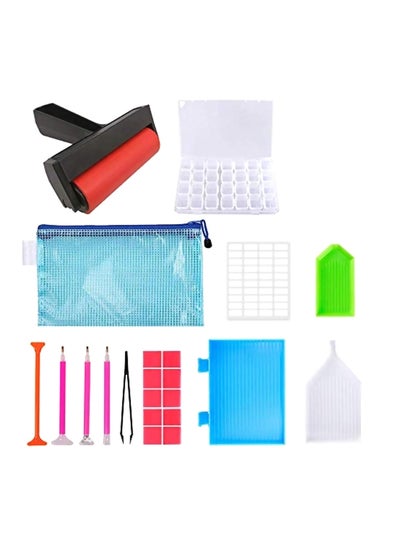 Buy 22-Piece 5D Diamond Painting Tools And Accessories Kits White/Blue/Red in UAE