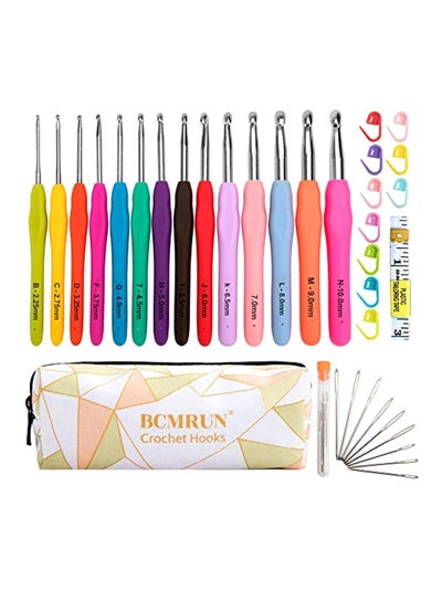 Buy 14-Piece Heavy Duty Crochet Hook Set Multicolour in UAE