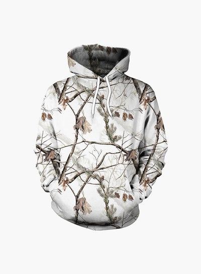 Buy 3D Printing Long Sleeve Hoodie Multicolour in Saudi Arabia